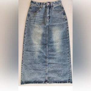 New Women's Denim Pencil Skirt Maxi Skirt